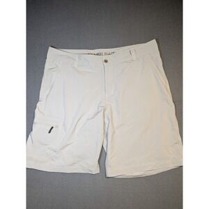 Silver Bait Mens 38 Gray Board Chino Zip Cargo Shorts Fishing Stretch 10" Inseam